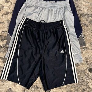 Adidas Black Shorts with White Accents
